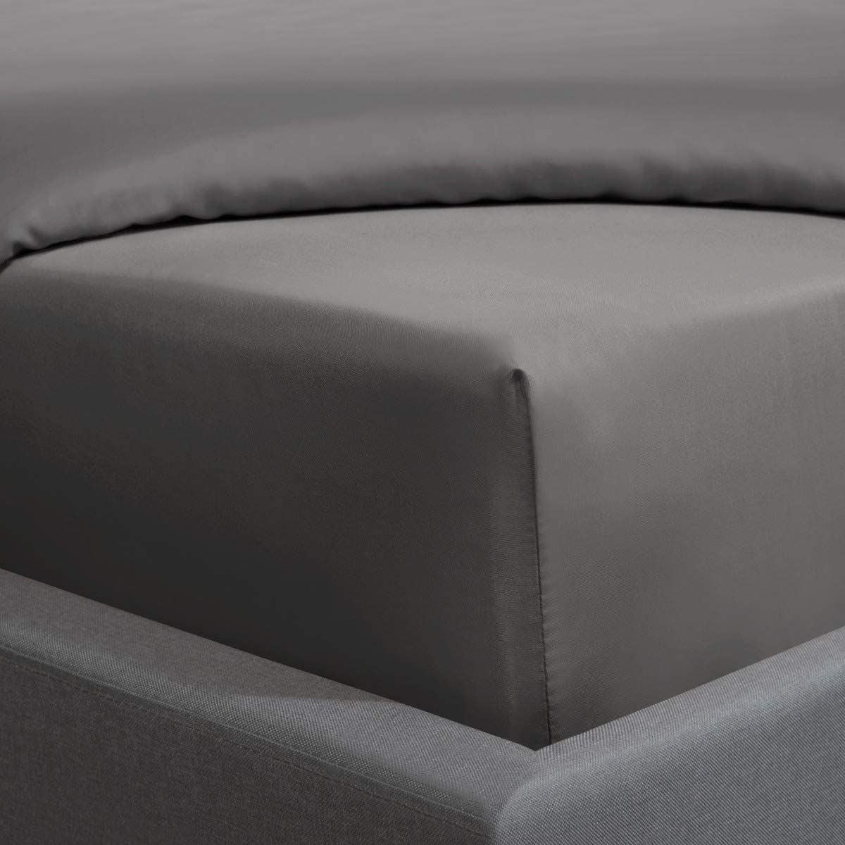 Sleepdown 300 Thread Count 100% Cotton Sateen Fitted Sheet 25cm Depth Anti-Allergy Finest Range