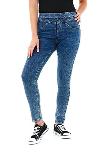 M17 Ladies Sculpt Skinny Fit Pull-On Denim Jeggings with Back Pockets