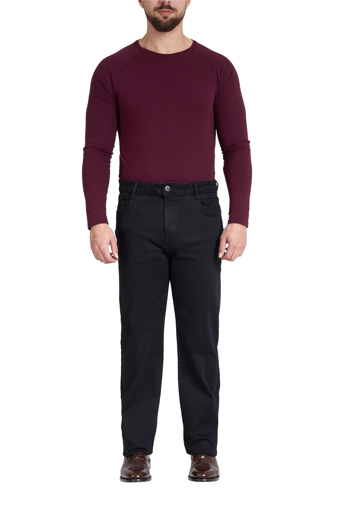 M17 Mens Black Straight Fit Denim Jeans
