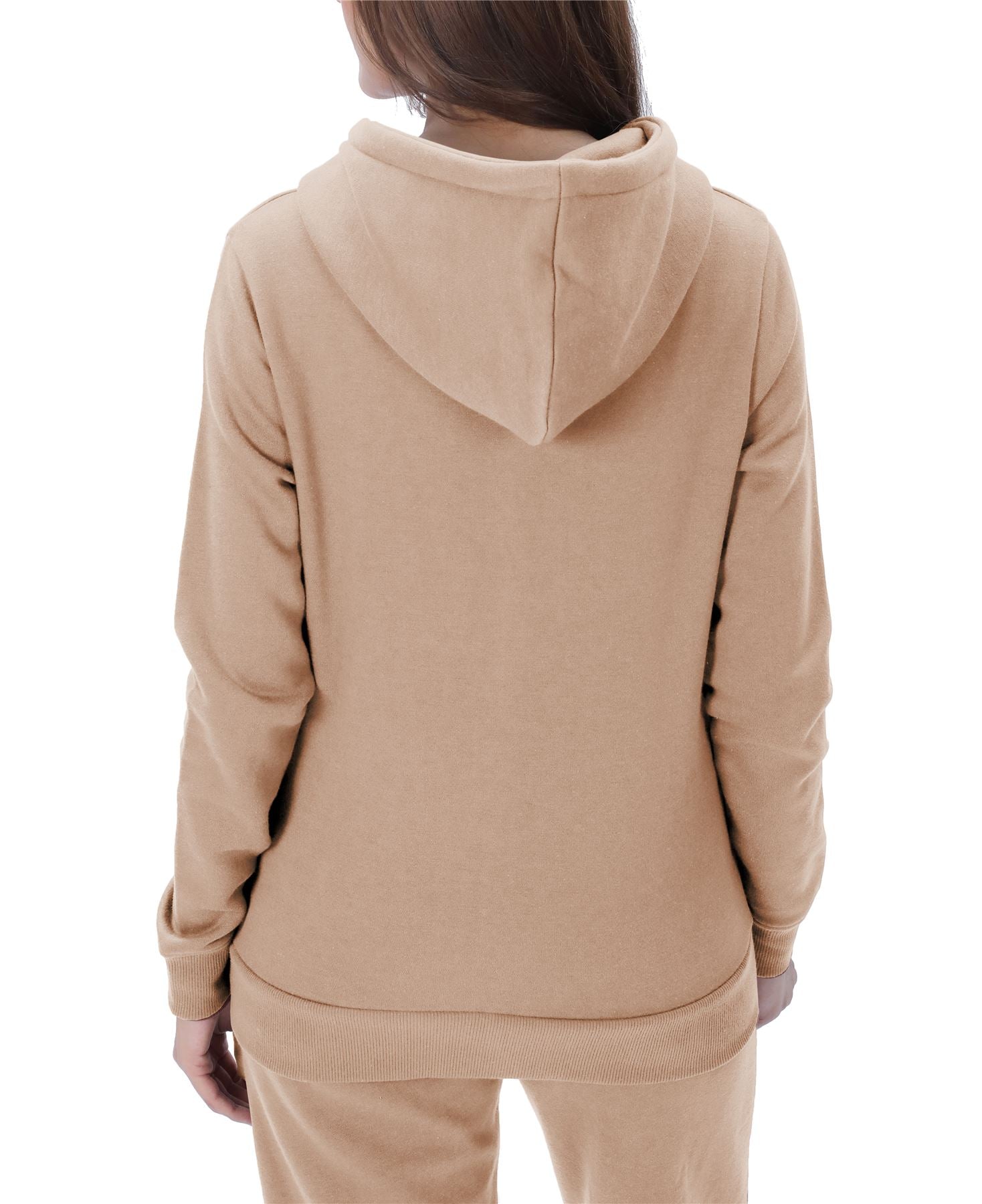 M17 Women's Full Zip Hoodie Jacket with Front Pockets, Chocolate