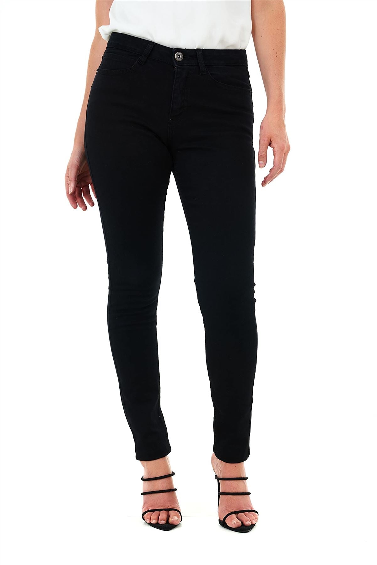M17 Ladies Black Skinny Fit 5 Pocket Denim Jeans