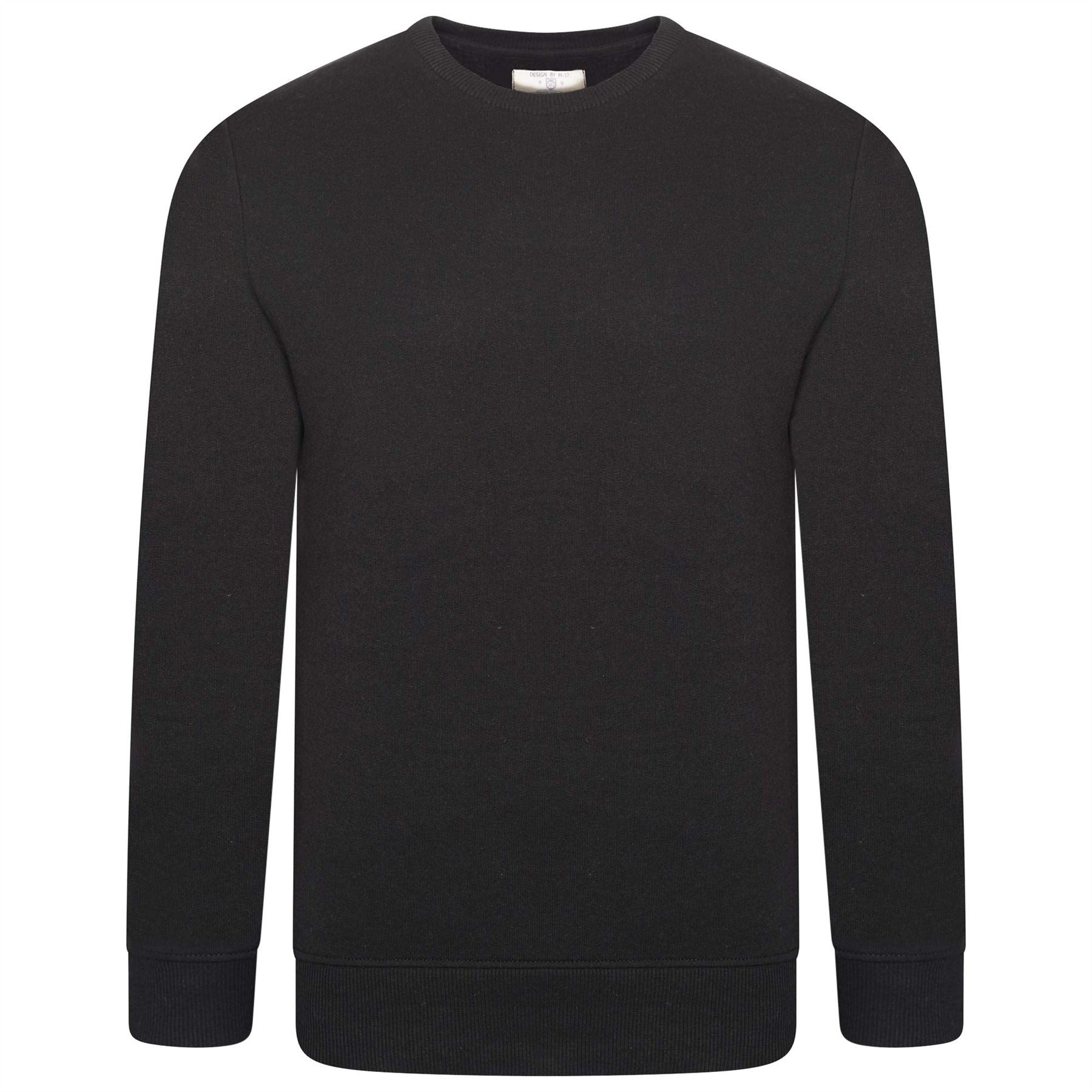 M17 Mens Classic Plain Crew Neck Fleece Sweatshirt Pullover with Ribbed Trim