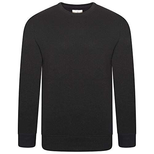 M17 Mens Classic Plain Crew Neck Fleece Sweatshirt Pullover with Ribbed Trim