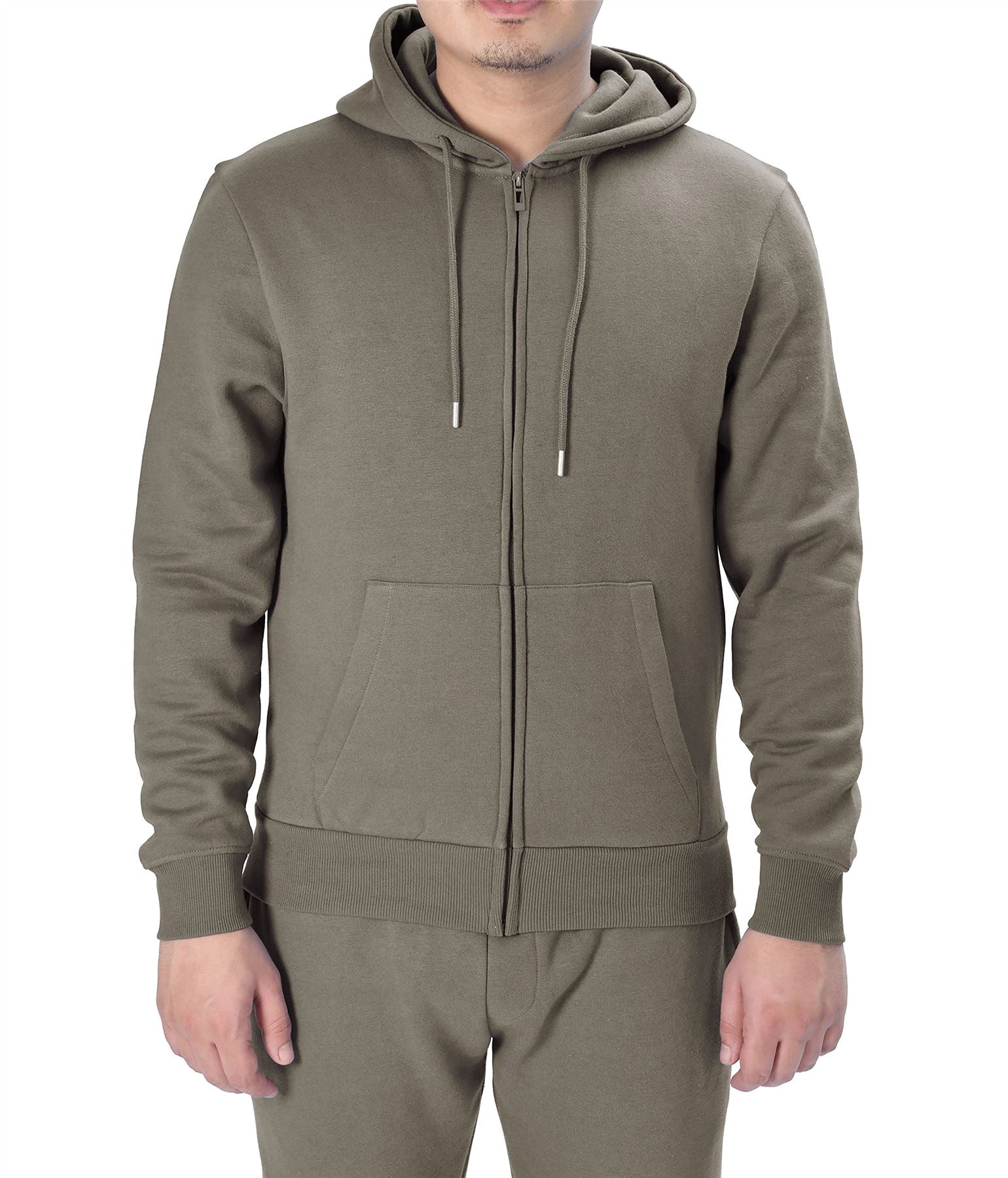 M17 Men's Khaki Full Zip Hoodie