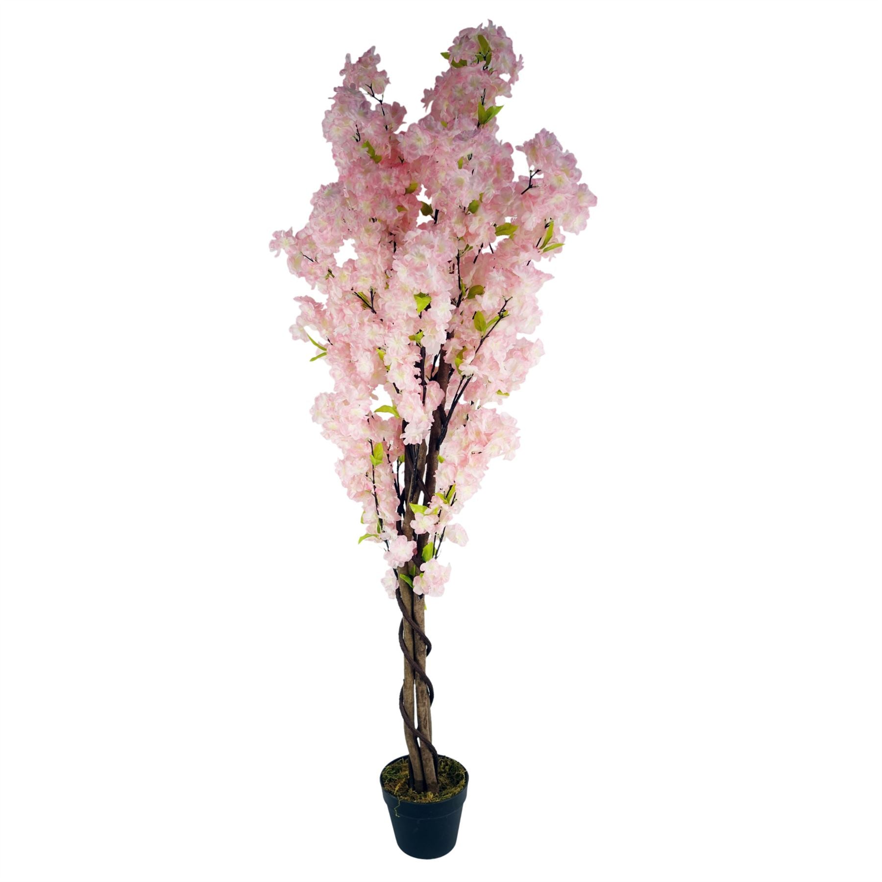 Leaf 150cm Artificial Pink Cherry Blossom Tree in Pot