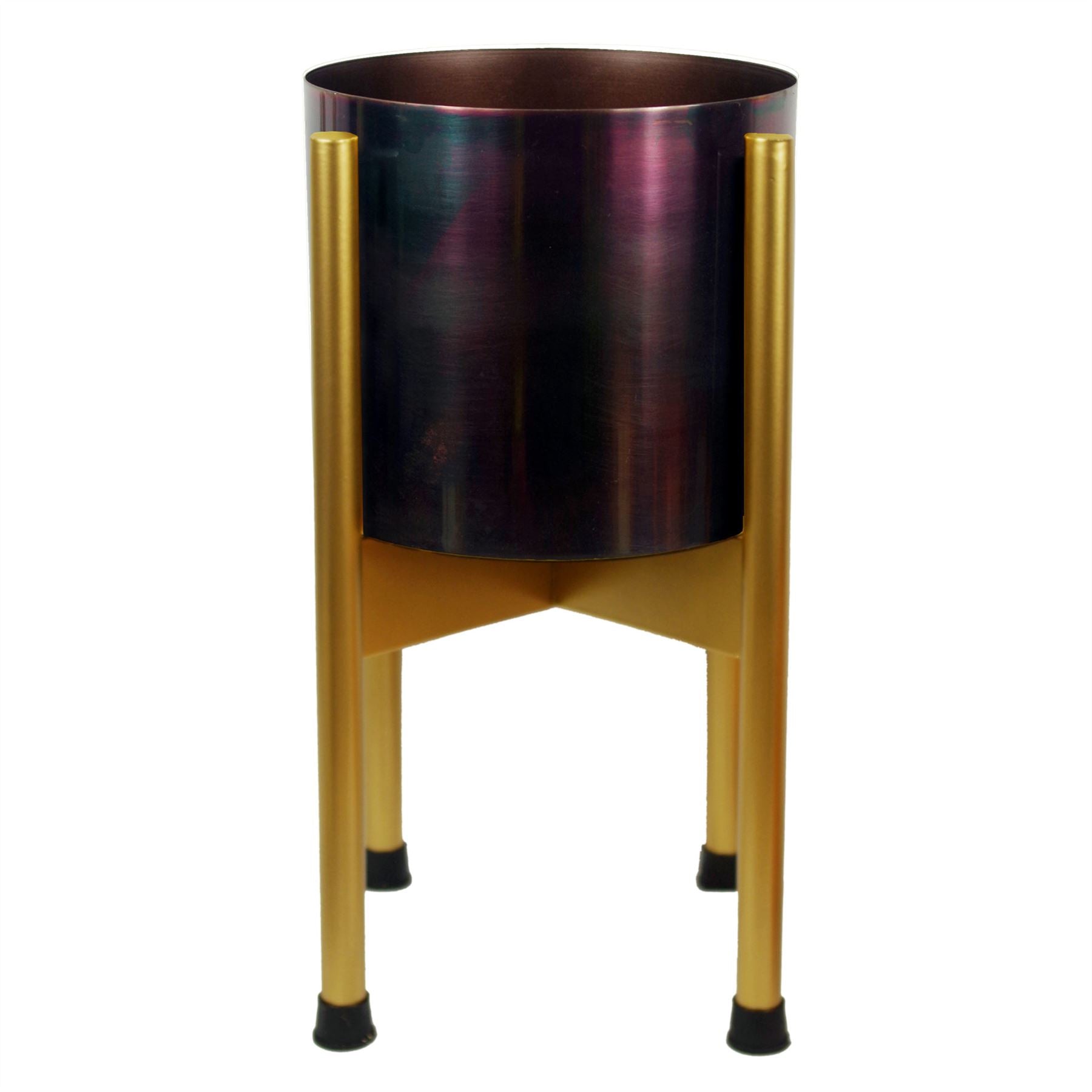 Leaf Medium Metal Planter Stand with Metal Planter 38.5cm x 18cm