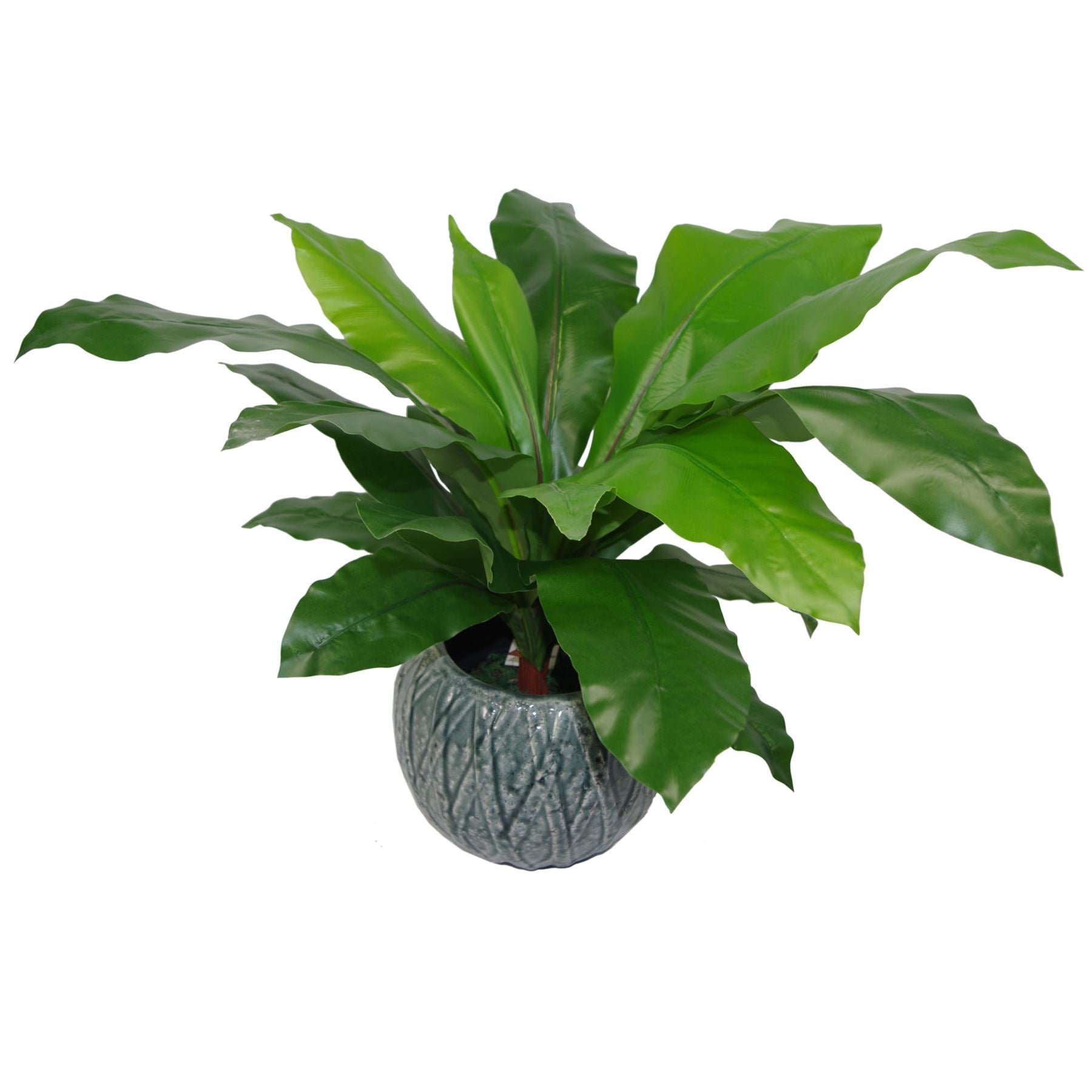 Leaf 60cm Large Artificial Bird’s Nest Fern Plant Potted Indoor Greenery