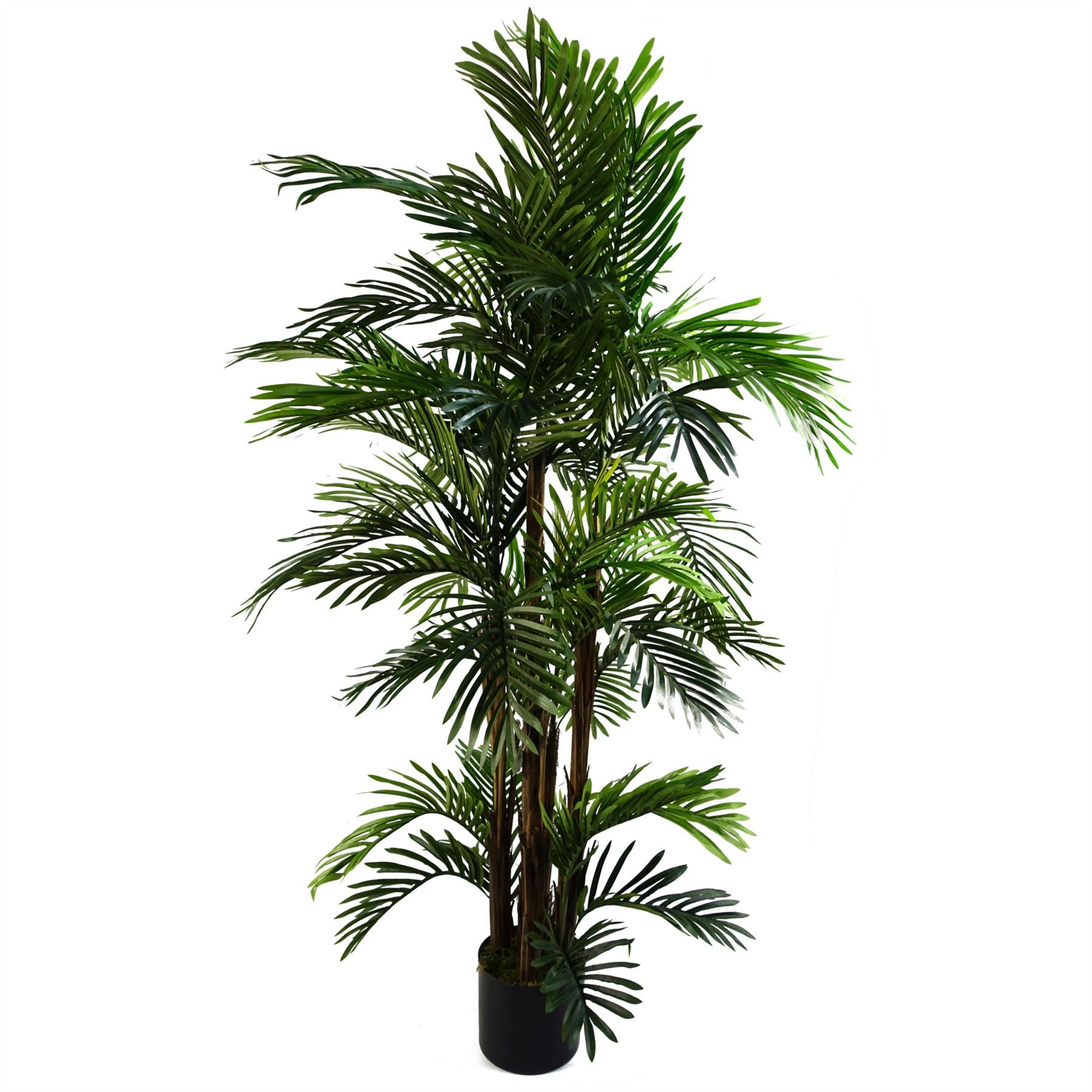Leaf 150cm Artificial Areca Palm Tree with Silk Leaves and Weighted Pot