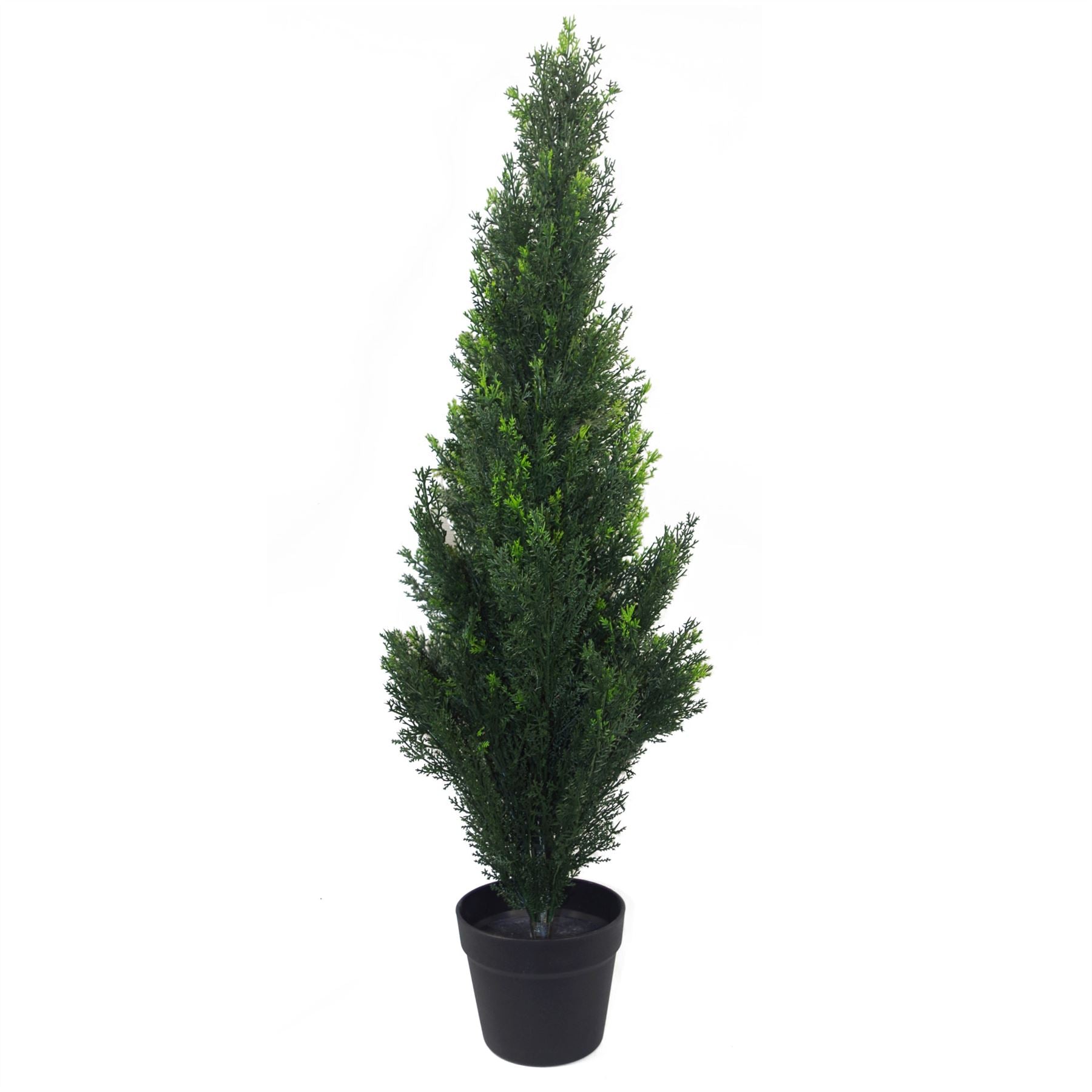 Leaf 90cm Artificial Cedar Cypress Topiary Tree, UV Protected, Indoor and Outdoor Use