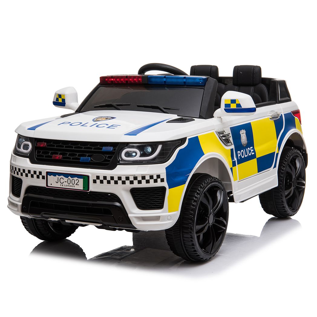 【Same Code:95123812】Dual Drive 12V 7Ah Police Car with 2.4G Remote Control White