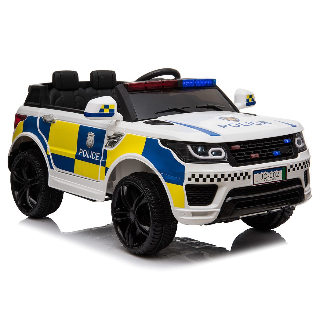 【Same Code:95123812】Dual Drive 12V 7Ah Police Car with 2.4G Remote Control White