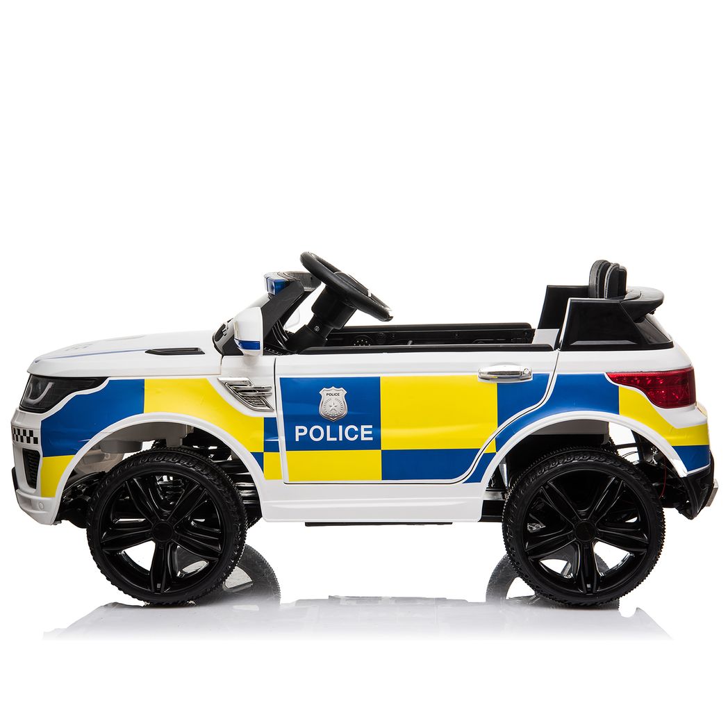 【Same Code:95123812】Dual Drive 12V 7Ah Police Car with 2.4G Remote Control White