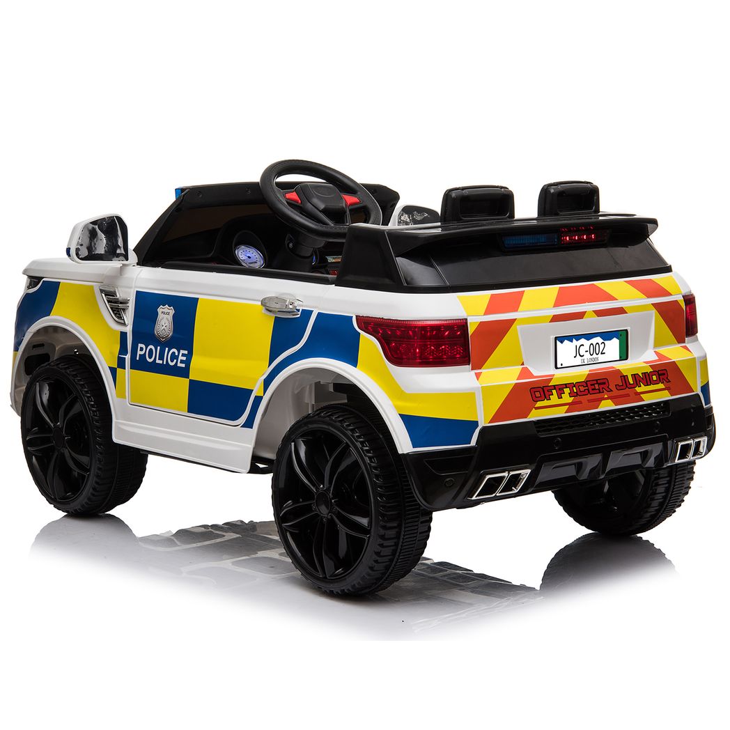 【Same Code:95123812】Dual Drive 12V 7Ah Police Car with 2.4G Remote Control White
