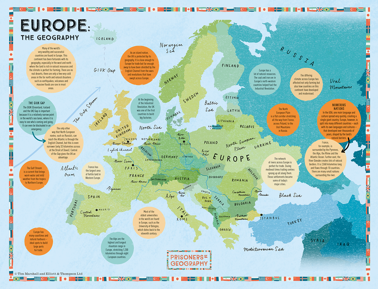 Prisoners of Geography Europe 500-Piece Jigsaw Puzzle Map