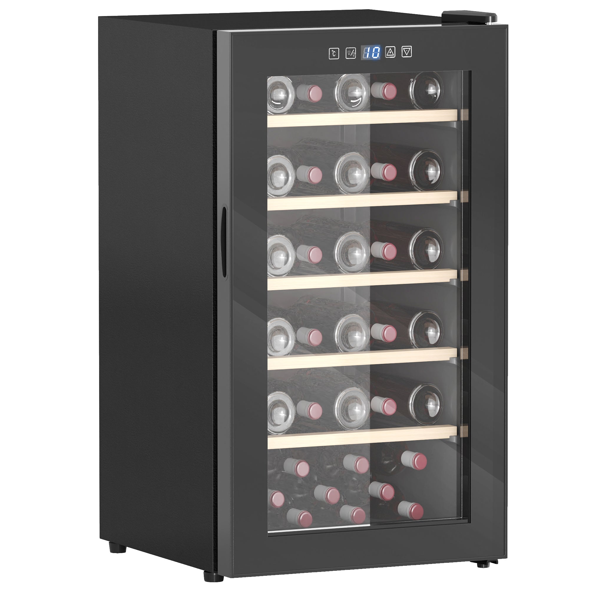 HOMCOM 41-Bottle Freestanding Wine Cooler Fridge, Black