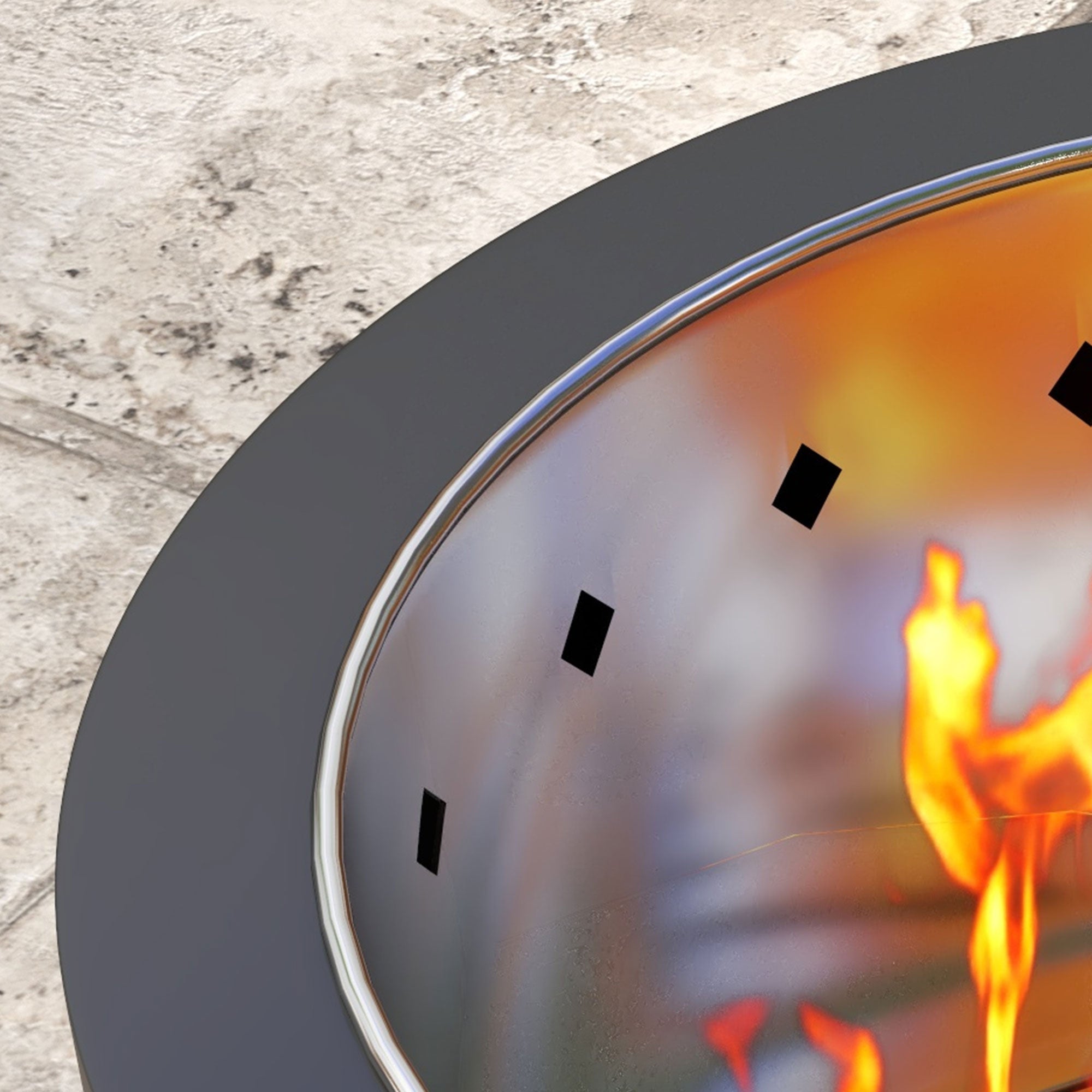 Outsunny Outdoor Fire Pit with Secondary Combustion for Clean Burning