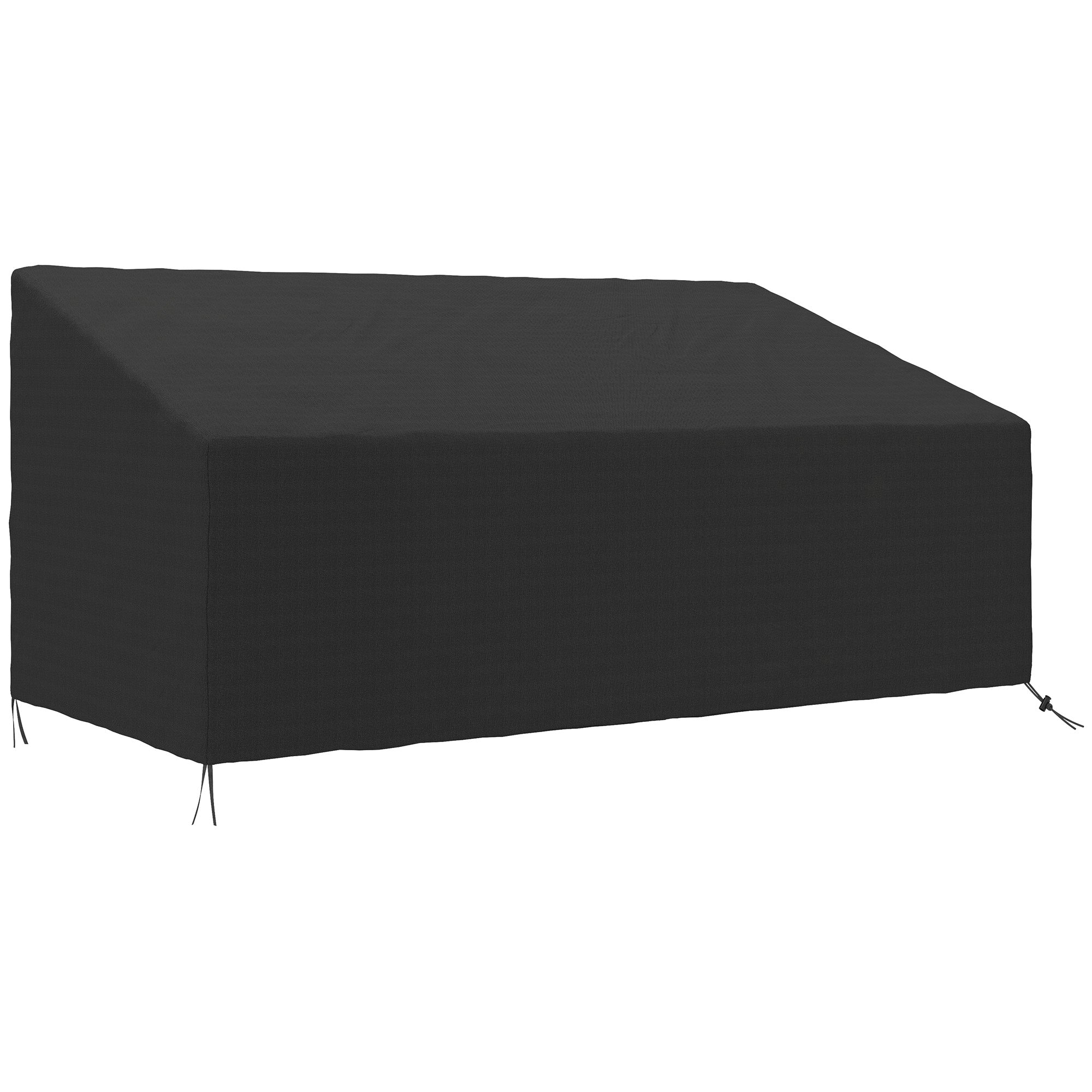 Outsunny 600D Waterproof Oxford 3-Seater Sofa Cover, Black, 218x111x101cm