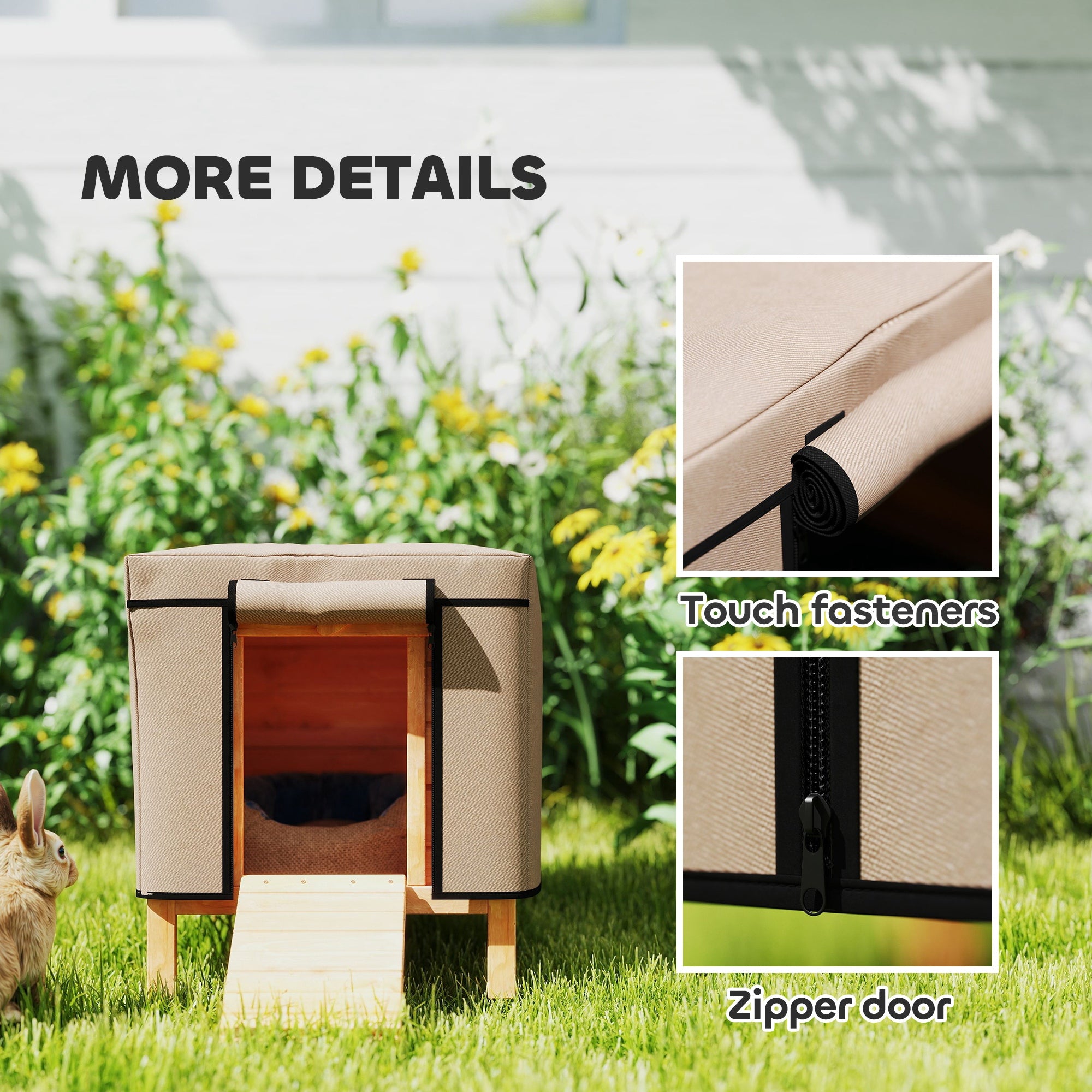 PawHut Waterproof Hutch Cover for X-D2-0047, Brown