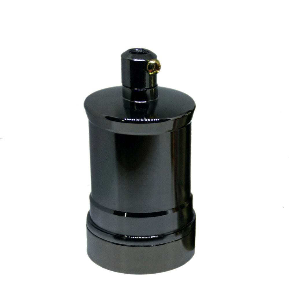 Black E27 Vintage Industrial Aluminum Bulb Holder, 110-250V 10A