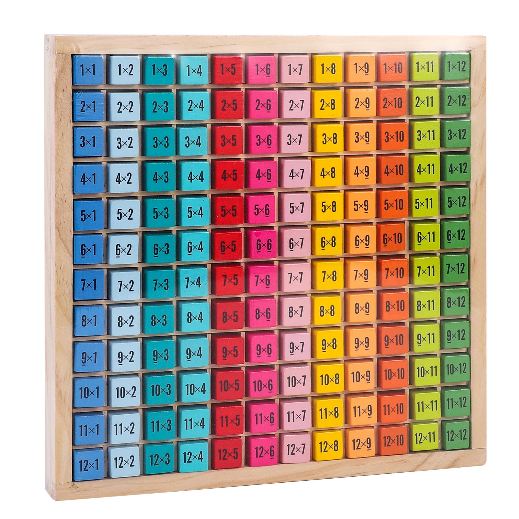 SOKA Wooden 1-12 Times Table Learning Blocks Set, 144 Pieces