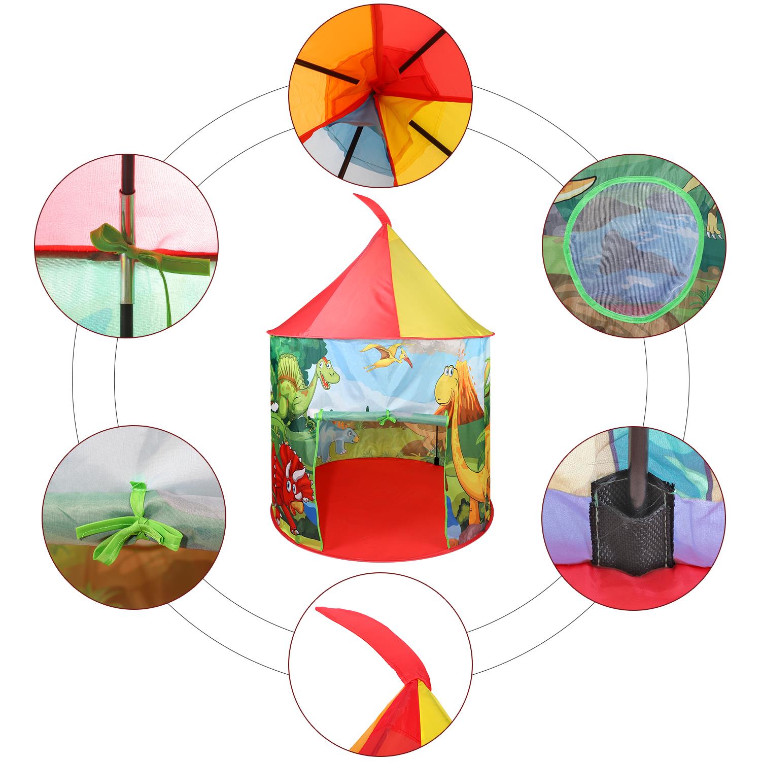 SOKA Dinosaur Pop Up Play Tent for Kids, Foldable Indoor/Outdoor