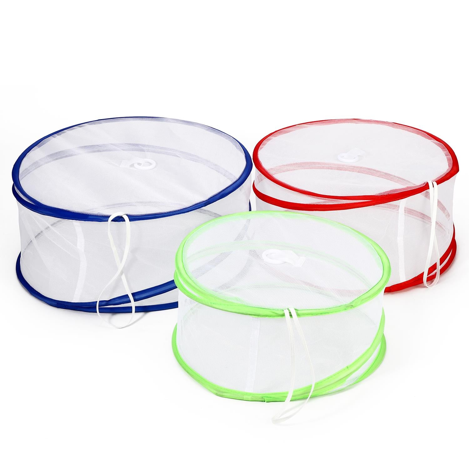 Vinsani Set of 3 Pop Up Food Covers, Fine Mesh Collapsible Dome Food Tent Set