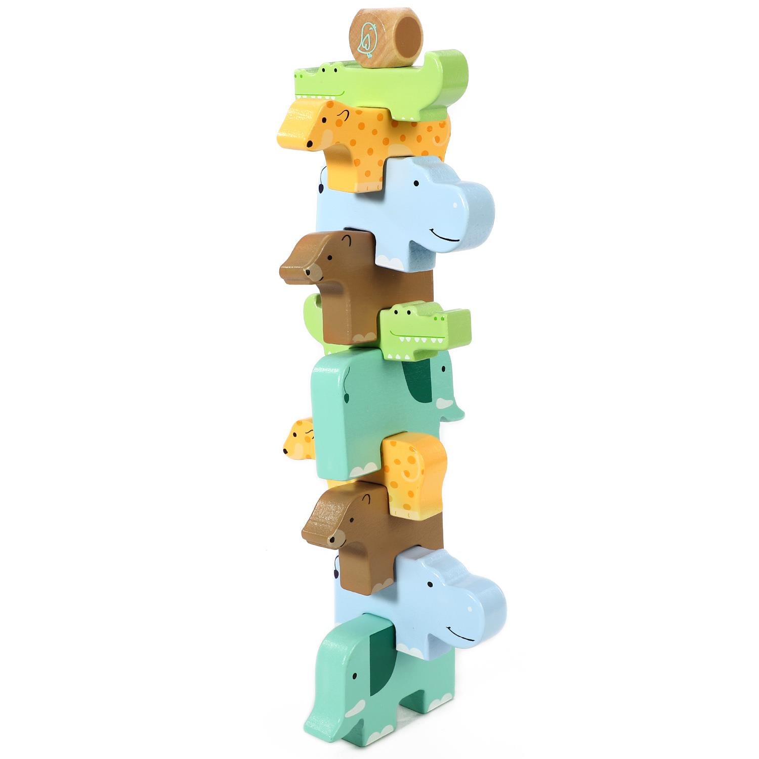 SOKA Wild Animal Stacking Balancing Wooden Montessori Toy for Toddlers