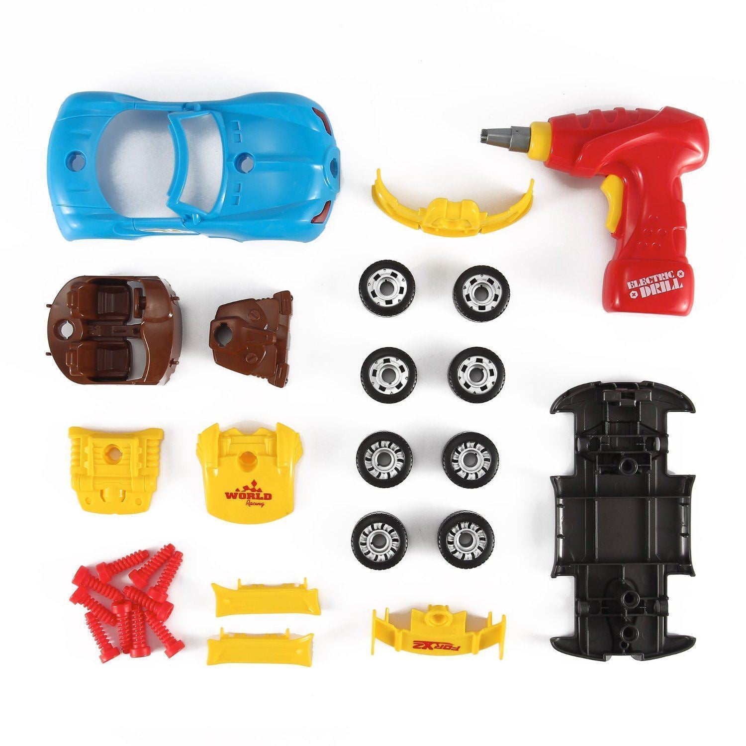 SOKA Take Apart Racing Car STEM Kit with Drill, Screws and Parts