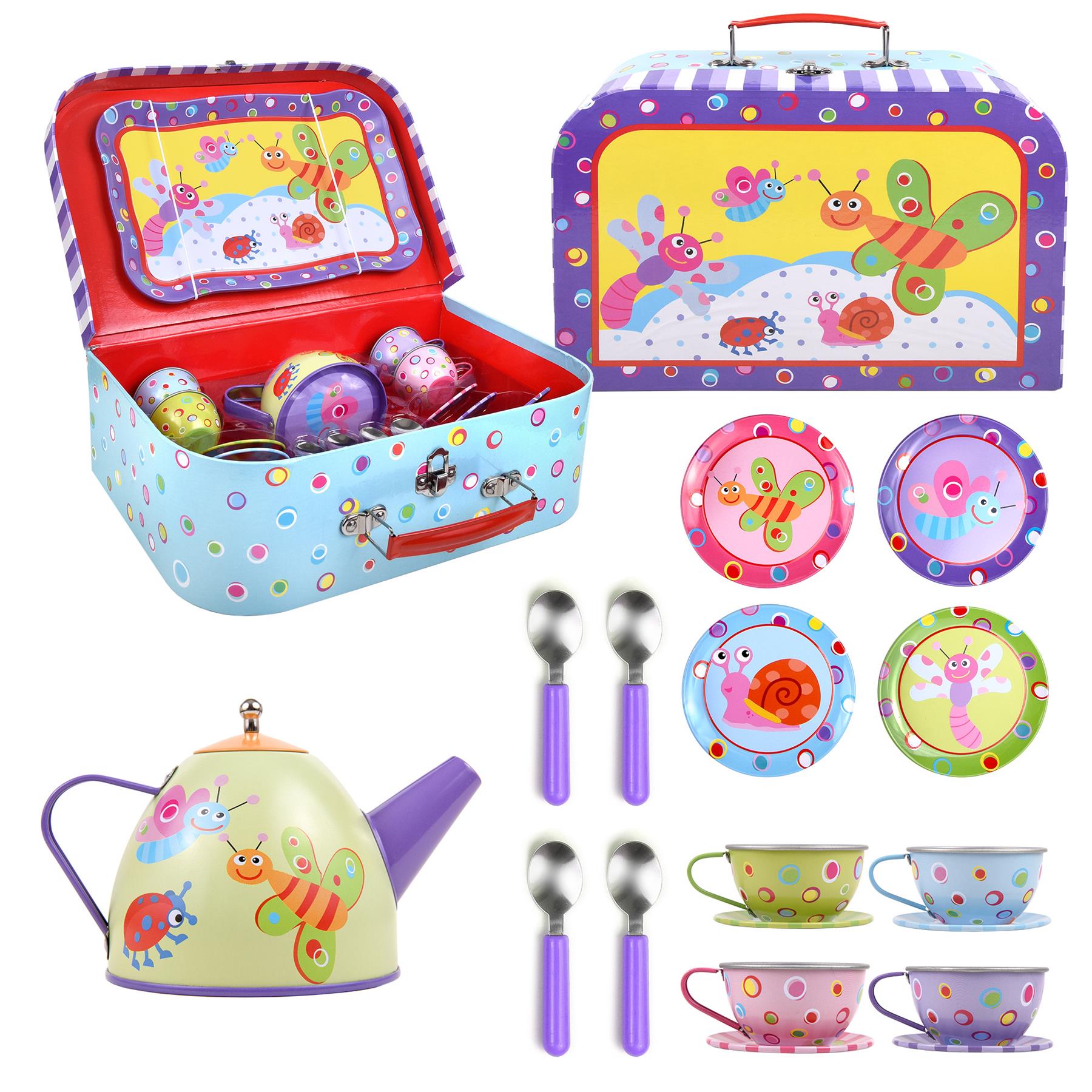 SOKA Kids Tea Party Play Set with Cute Colourful Illustrations