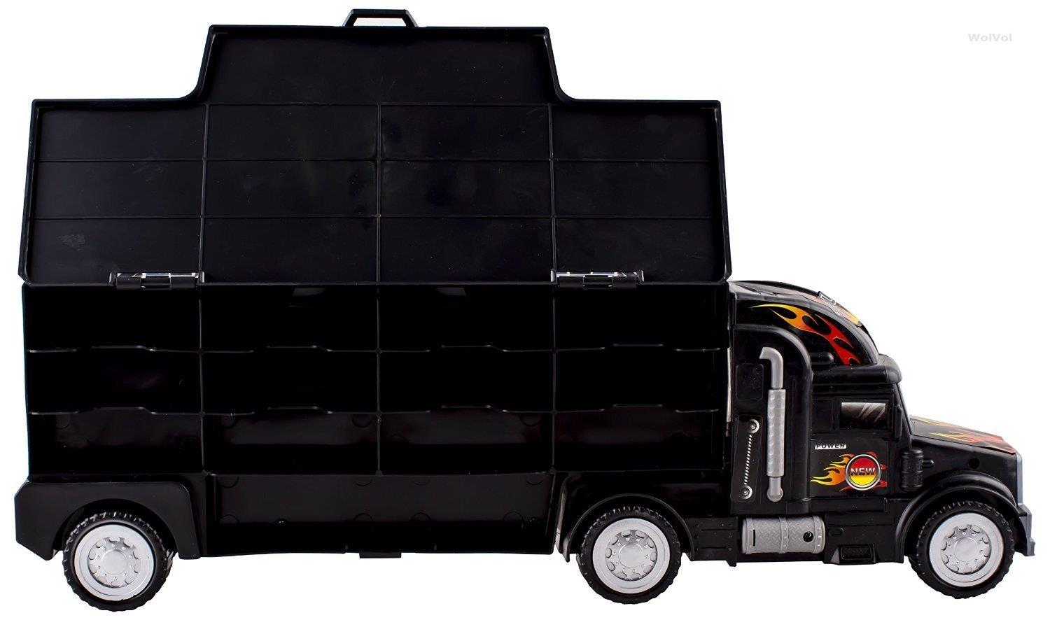 SOKA Transporter Truck Car Carrier Toy Set with 6 Die-Cast Cars