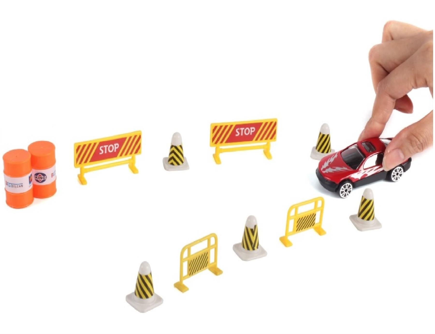 SOKA Transporter Truck Car Carrier Toy Set with 6 Die-Cast Cars