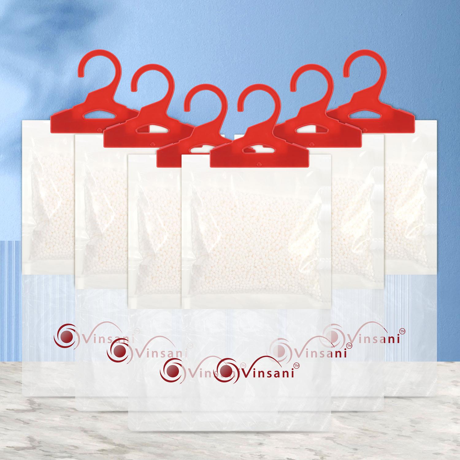 Vinsani 6 Pack Hanging Wardrobe Dehumidifier Bags