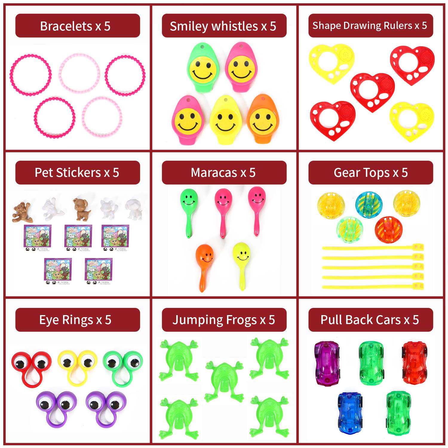 SOKA 120-Piece Kids Party Favor Pack, 24 Unique Designs