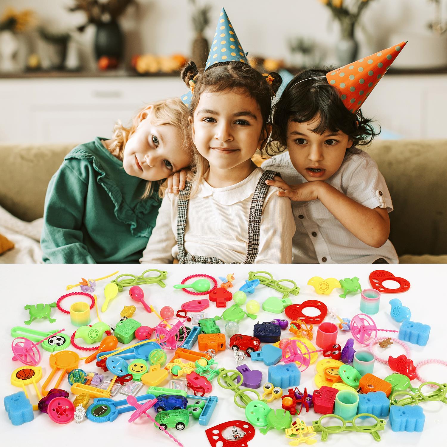 SOKA 120-Piece Kids Party Favor Pack, 24 Unique Designs