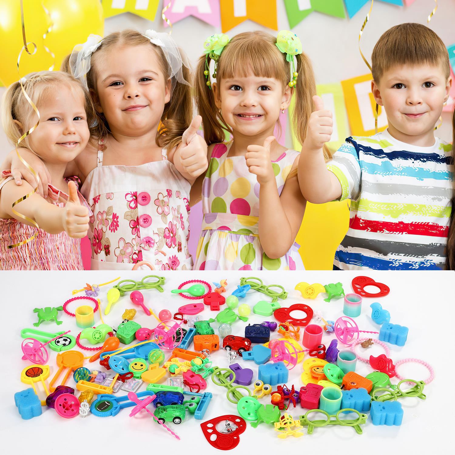 SOKA 120-Piece Kids Party Favor Pack, 24 Unique Designs