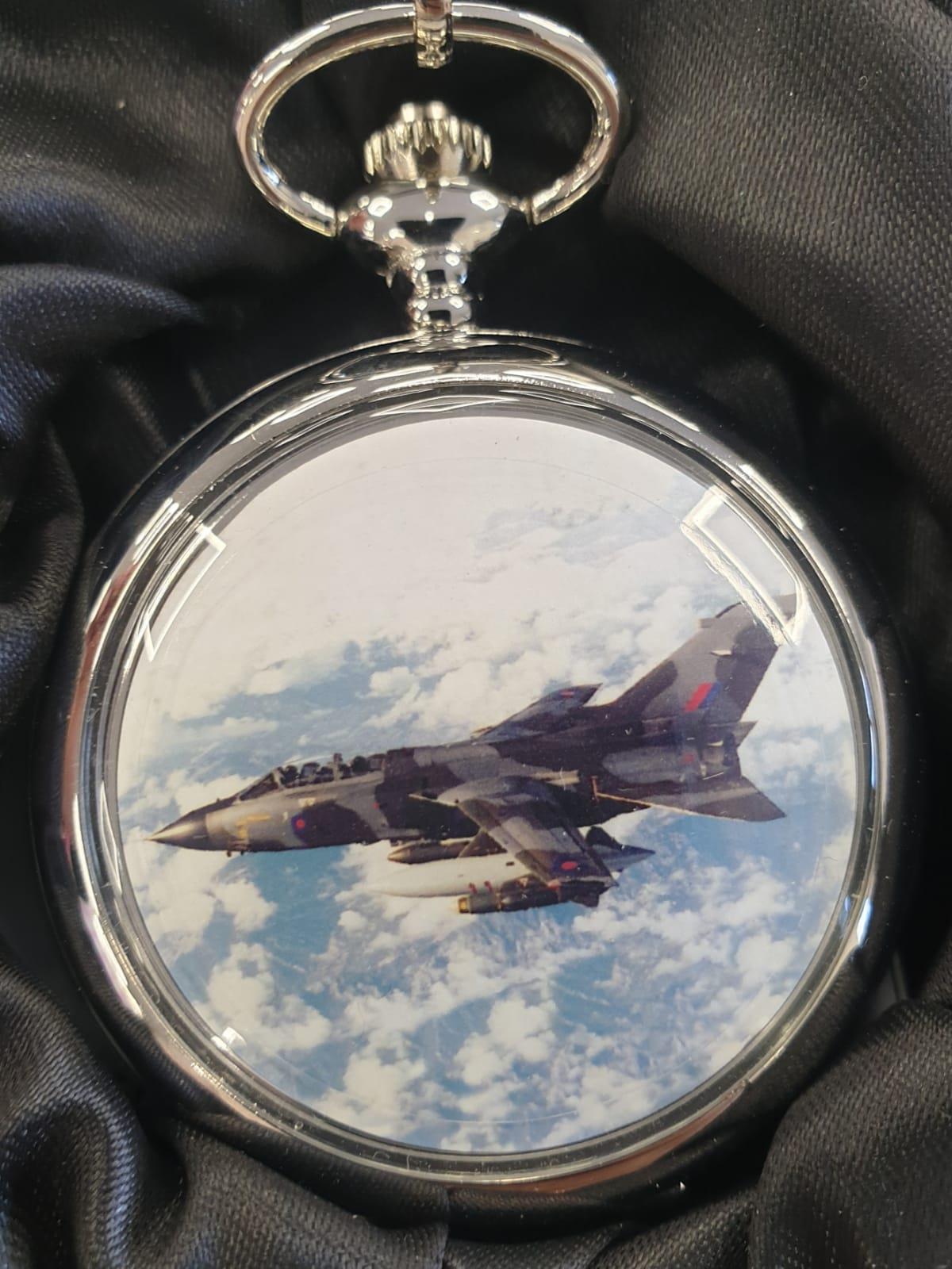 Boxx Fighter Jet Picture Pocket Watch P5061.78