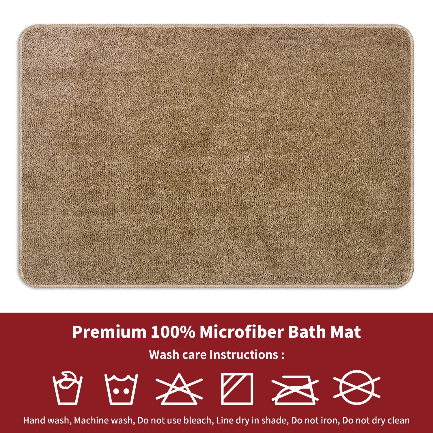 Vinsani Ultra Soft Microfiber Bath Mat 60 x 90 cm Beige 1010167