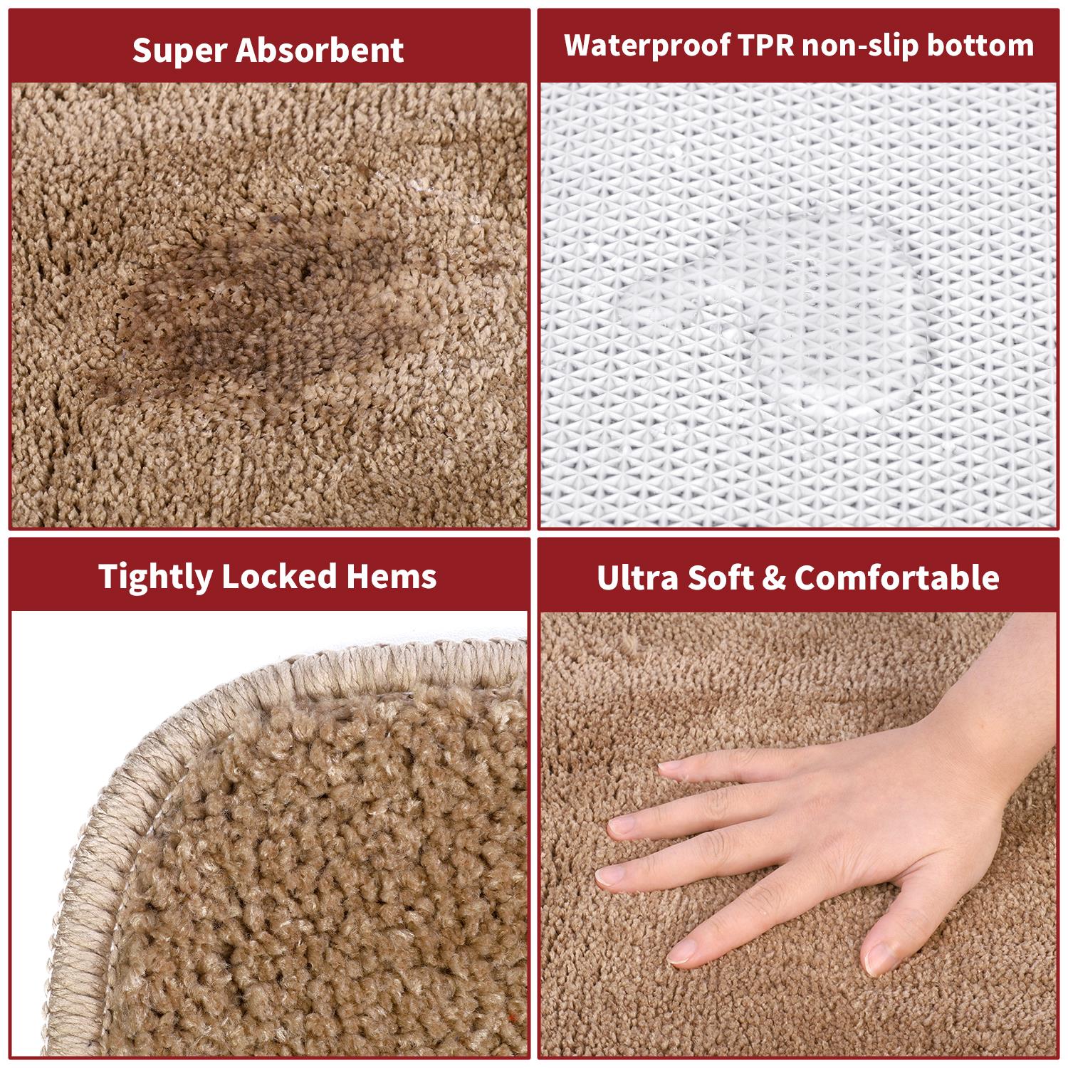 Vinsani Ultra Soft Bath Mat 50x80cm Beige