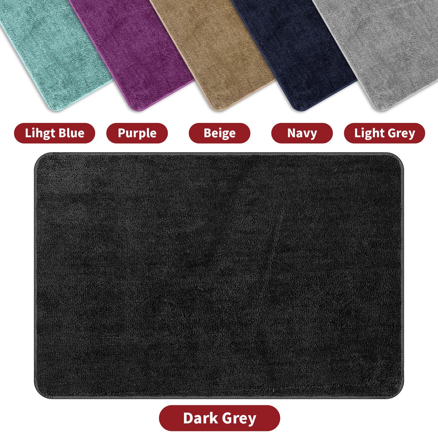 Vinsani Ultra Soft Microfiber Bath Mat 50 x 80cm, Dark Grey