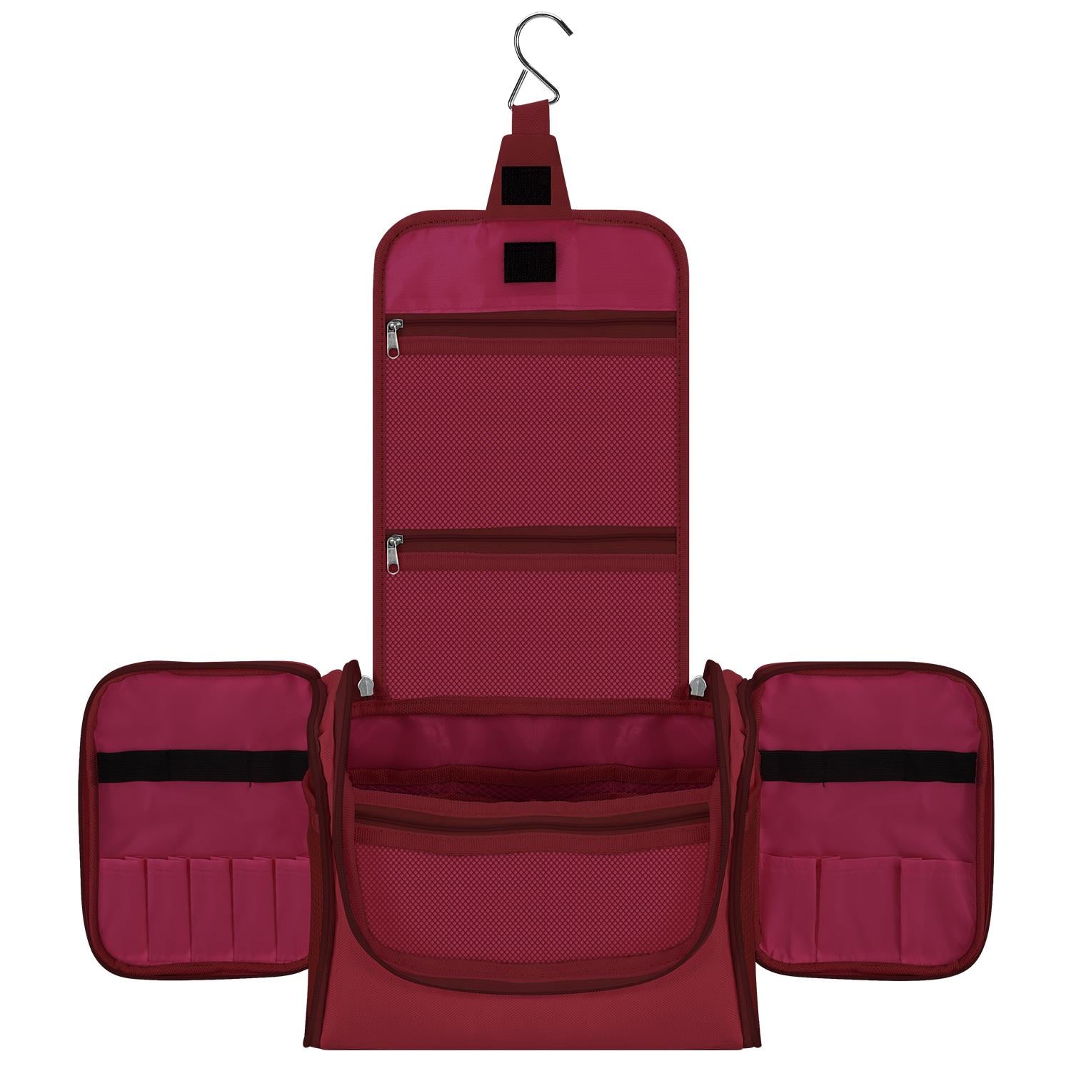 Vinsani Hanging Toiletry Bag with Hook, Waterproof, Hot Pink