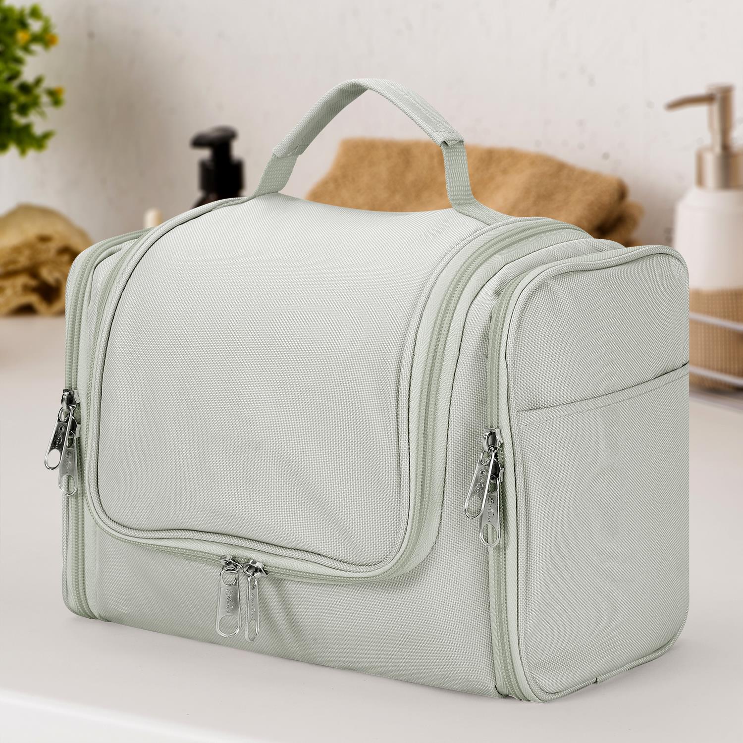 Vinsani Light Grey Travel Toiletry Bag