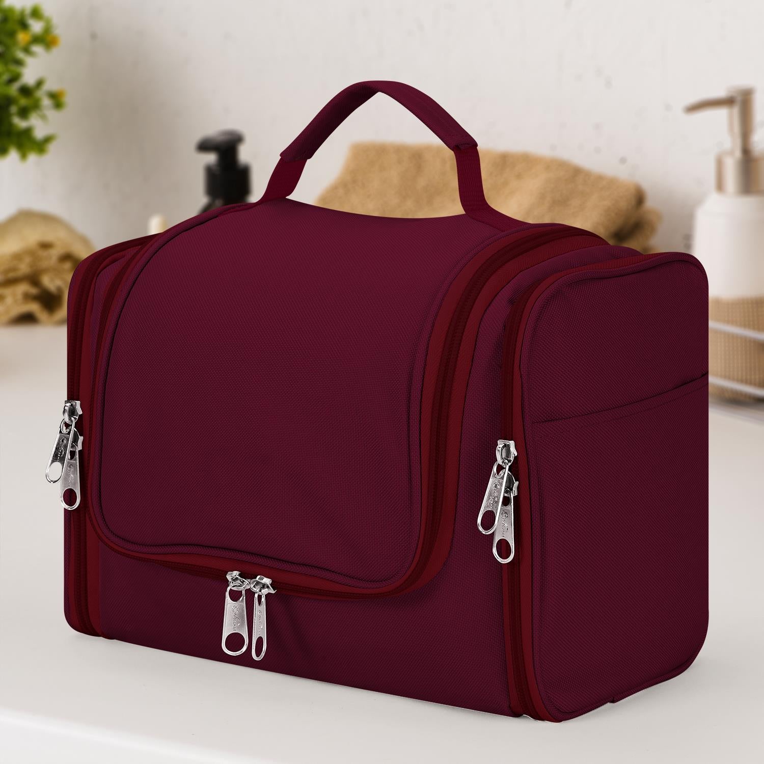 Vinsani Toiletry Bag with Hook, Multiple Compartments and Mesh Pockets