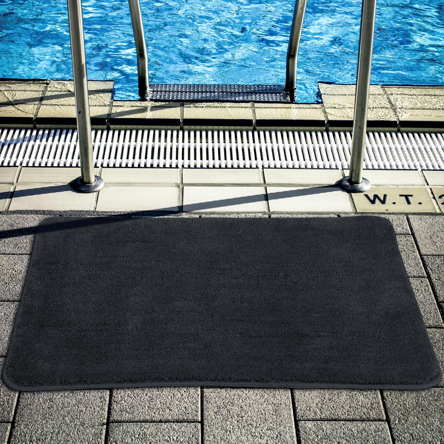 Vinsani Ultra Soft Microfiber Bath Mat 60 x 90 cm Dark Grey