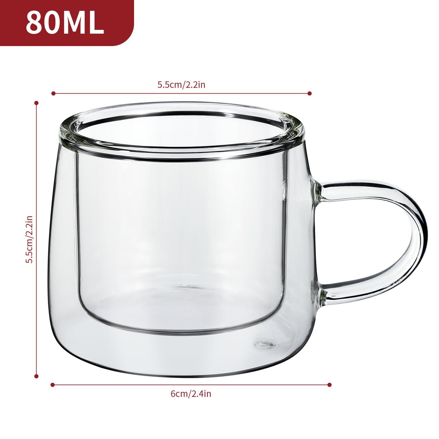 Vinsani Double Walled Borosilicate Glasses Set of 2