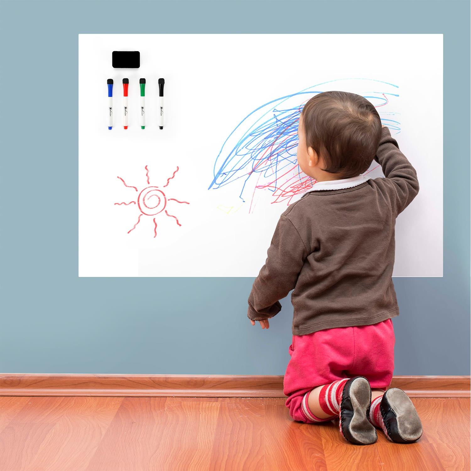 Vinsani 60 x 90cm Magnetic Whiteboard with Pens and Eraser