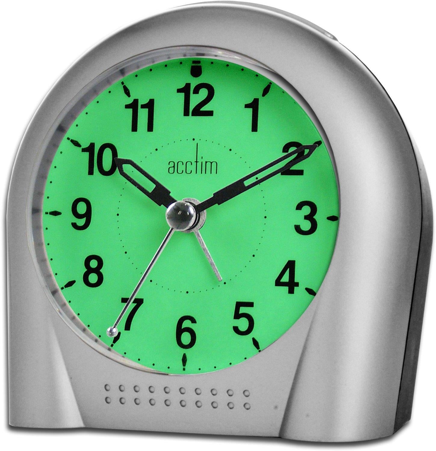Acctim Smartlite® Silver Sweep Alarm Clock with Snooze