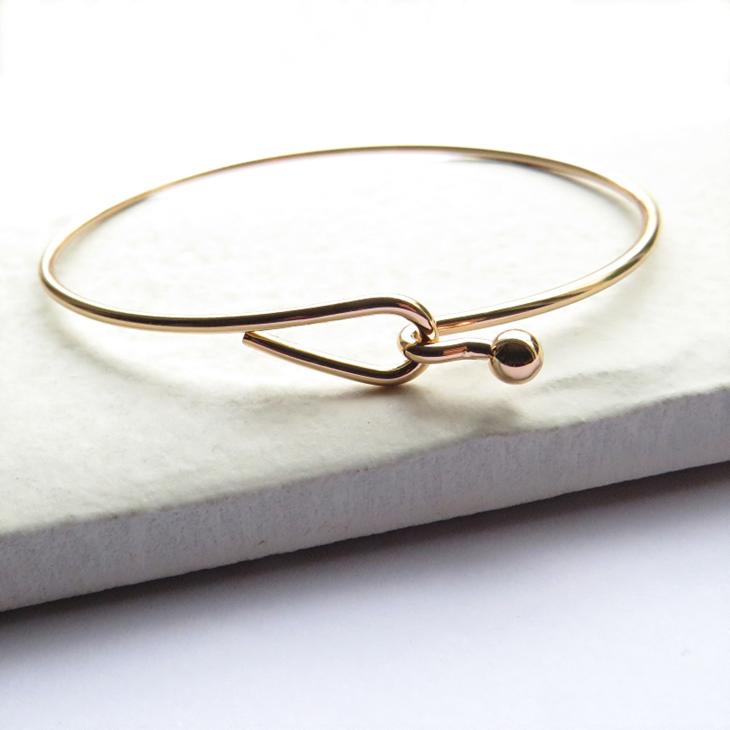 Gold Plated Women’s Hoop Cuff Bangle Gift Boxed, Letter Box Friendly