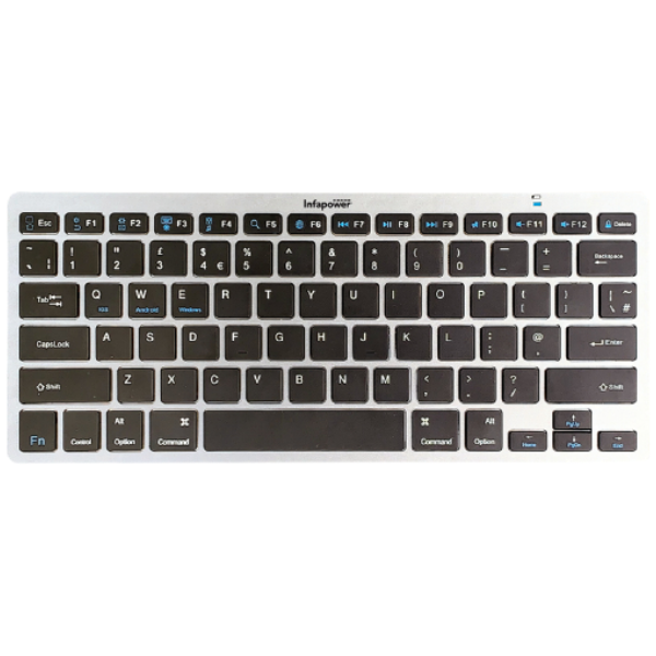 Infapower Compact Bluetooth Keyboard, Wireless, AAA Batteries Included