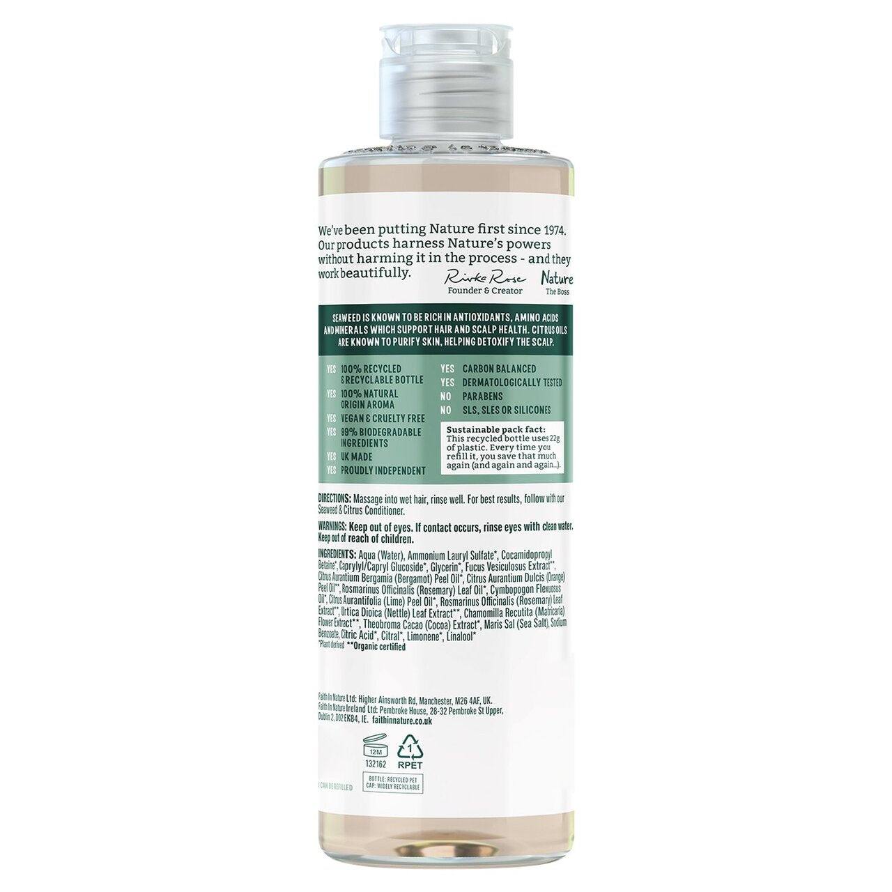 Faith In Nature Seaweed & Citrus Shampoo – 400ml