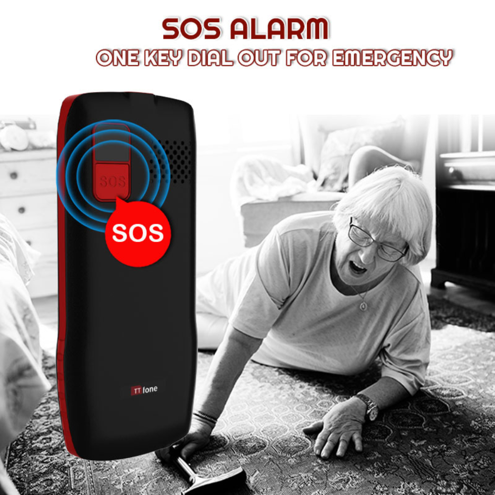 TTfone TT880 Easy-to-Use Mobile Phone for Seniors and Elderly - Large Button Phone with Emergency Assistance Button with USB Cable GiffGaff Pay as you go